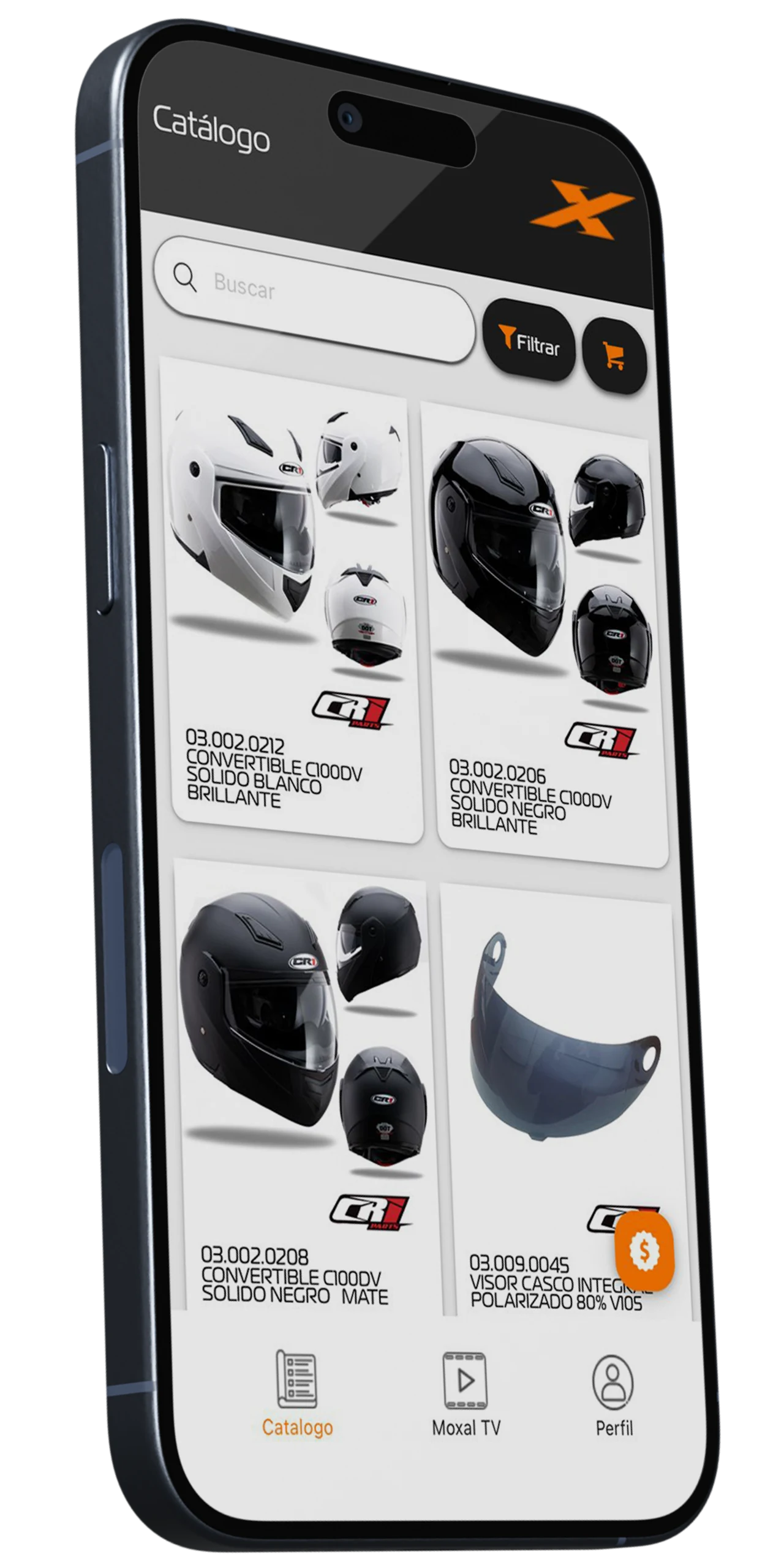 App Motoralmor en un smartphone